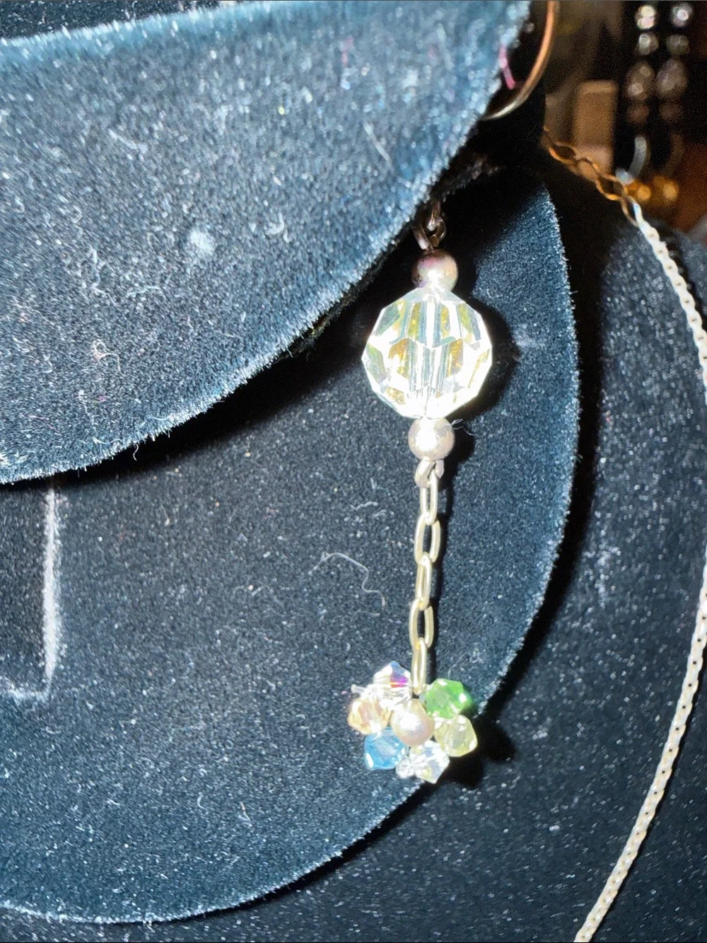 😍Dyadema 925 Italian Delicate Crystal Drop Necklace & Earring Set - Iridescent